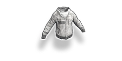 Witte hoodie als cosmetisch item voor het aanpassen van personages, voor een strakke en minimalistische look in een survivalgame